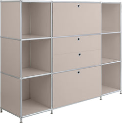 FLEXCUBE Highboard - Taupe / B: 152.0 cm x T: 40.0 cm x H: 118.0 cm