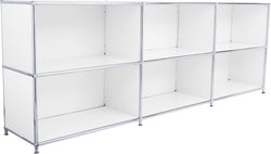 FLEXCUBE Sideboard - Weiss / B: 227.0 cm x T: 40.0 cm x H: 80.5 cm