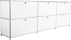 Buffet FLEXCUBE - Blanc / L: 227.0 cm x P: 40.0 cm x H: 80.5 cm