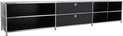 FLEXCUBE Lowboard - Schwarz / B: 227.0 cm x T: 40.0 cm x H: 44.5 cm
