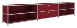 FLEXCUBE Lowboard - Rot / B: 227.0 cm x T: 40.0 cm x H: 44.5 cm