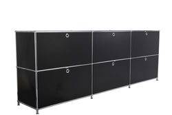 FLEXCUBE Sideboard - Schwarz / B: 227.0 cm x T: 40.0 cm x H: 80.5 cm