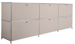 FLEXCUBE Sideboard - Taupe / B: 227.0 cm x T: 40.0 cm x H: 80.5 cm