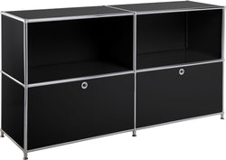 Buffet FLEXCUBE - Noir / L: 152.5 cm x P: 40.0 cm x H: 80.5 cm