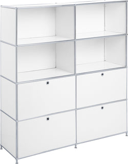 FLEXCUBE Regal - Weiss / B: 152.0 cm x T: 40.0 cm x H: 155.5 cm