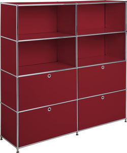 FLEXCUBE Scaffale - Rosso / L: 152.0 cm x P: 40.0 cm x A: 155.5 cm