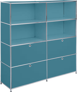 FLEXCUBE Regal - Petrol / B: 152.0 cm x T: 40.0 cm x H: 155.5 cm