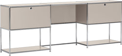 FLEXCUBE Schreibtisch - Taupe / B: 228.0 cm x T: 40.0 cm x H: 80.0 cm
