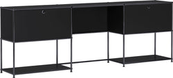 FLEXCUBE Scrivania - Nero / L: 228.0 cm x P: 40.0 cm x A: 80.0 cm