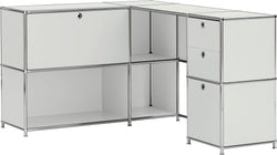 FLEXCUBE Eckschreibtisch - Hellgrau / B: 152.0 cm x T: 115.0 cm x H: 80.0 cm