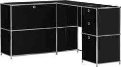 FLEXCUBE Bureau d’angle - Noir / L: 152.0 cm x P: 115.0 cm x H: 80.0 cm