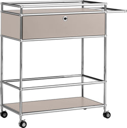 FLEXCUBE Servierwagen - Taupe / B: 97.0 cm x T: 40.0 cm x H: 90.0 cm