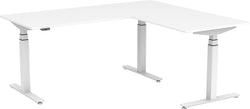 FLEXCUBE PROFI Bureau d’angle régable en hauteur - Blanc / L: 180.0 cm x P: 170.0 cm x H: 62.5 cm