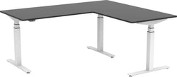 FLEXCUBE PROFI Bureau d’angle régable en hauteur - Noir / L: 180.0 cm x P: 170.0 cm x H: 62.5 cm