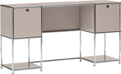 FLEXCUBE Bureau - Taupe / L: 152.0 cm x P: 40.0 cm x H: 80.0 cm