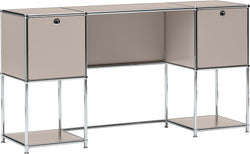 Bureau FLEXCUBE - Taupe / L : 152,0 cm x P : 40,0 cm x H : 80,0 cm