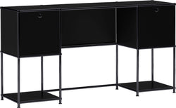 FLEXCUBE Bureau - Noir / L: 152.0 cm x P: 40.0 cm x H: 80.0 cm