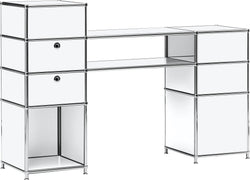 FLEXCUBE Schreibtisch - Weiss / B: 152.0 cm x T: 40.0 cm x H: 100.0 cm