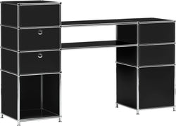 FLEXCUBE Bureau - Noir / L: 152.0 cm x P: 40.0 cm x H: 100.0 cm