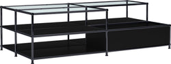 FLEXCUBE Tavolino da salotto - Nero / L: 152.5 cm x P: 77.5 cm x A: 43.5 cm