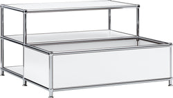 FLEXCUBE Salontisch - Weiss / B: 77.5 cm x T: 77.5 cm x H: 43.5 cm
