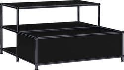 FLEXCUBE Salontisch - Schwarz / B: 77.5 cm x T: 77.5 cm x H: 43.5 cm
