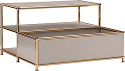 FLEXCUBE Table basse - Taupe / L: 77.5 cm x P: 77.5 cm x H: 43.5 cm