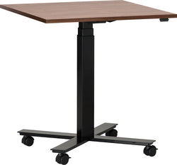 FLEXCUBE Tavolo da riunione regolabile in altezza - Noce / L: 70.0 cm x P: 70.0 cm x A: 66.5 cm