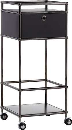 FLEXCUBE Servierwagen - Schwarz / B: 40.0 cm x T: 40.0 cm x H: 90.5 cm