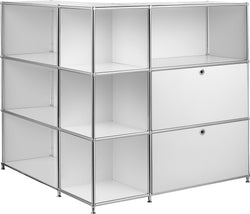 FLEXCUBE Eckkombination - Weiss / B: 115.0 cm x T: 115.0 cm x H: 118.0 cm