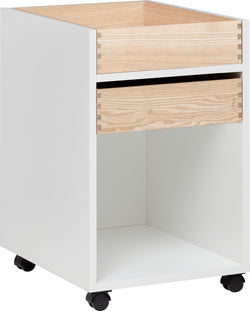 ATELIER Bidone con rotelle - Bianco / L: 41.4 cm x P: 50.0 cm x A: 57.0 cm