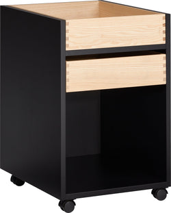 ATELIER Rollcontainer - Schwarz / B: 41.4 cm x T: 50.0 cm x H: 57.0 cm