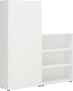 OFFICE X Schrank - Weiss / B: 160.0 cm x T: 34.0 cm x H: 108 / 179.5  cm