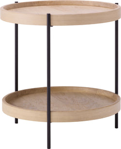 MALA Beistelltisch - Eiche weiss / B: 44.0 cm x T: 44.0 cm x H: 48.0 cm