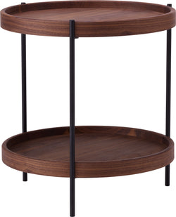 MALA Beistelltisch - Nussbaum / B: 44.0 cm x T: 44.0 cm x H: 48.0 cm