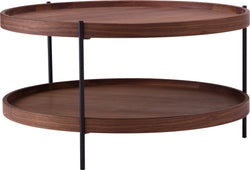 MALA Salontisch - Nussbaum / B: 69.0 cm x T: 69.0 cm x H: 38.0 cm