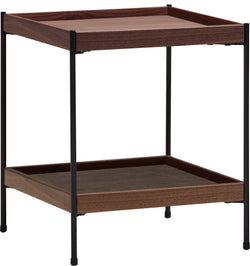 MALA Beistelltisch - Nussbaum / B: 40.0 cm x T: 40.0 cm x H: 48.0 cm