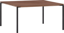 BAO Salontisch - Nussbaum massiv / schwarz / B: 65.0 cm x T: 65.0 cm x H: 35.0 cm