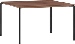 BAO Salontisch - Nussbaum massiv / schwarz / B: 65.0 cm x T: 65.0 cm x H: 40.0 cm