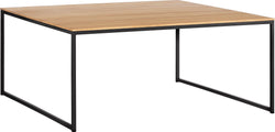 AVEA Salontisch - Eiche massiv / schwarz / B: 90.0 cm x T: 90.0 cm x H: 40.0 cm