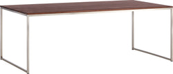 AVEA Salontisch - Nussbaum massiv / Edelstahl / B: 120.0 cm x T: 70.0 cm x H: 44.0 cm