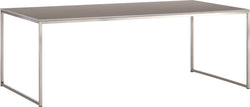 AVEA Table basse - Béton léger / acier inoxydable / L: 120.0 cm x P: 70.0 cm x H: 43.6 cm