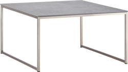 AVEA Table basse - Crète / acier inoxydable / L: 65.0 cm x P: 65.0 cm x H: 35.8 cm