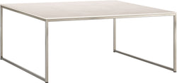 AVEA Table basse - Lunaire / Acier inoxydable / L: 90.0 cm x P: 90.0 cm x H: 39.8 cm