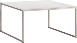 AVEA Salontisch - grau / Edelstahl / B: 65.0 cm x T: 65.0 cm x H: 36.0 cm