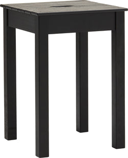 HOLZ-TABURETT II Hocker - Schwarz / B: 32.0 cm x T: 32.0 cm x H: 46.0 cm