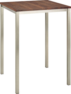Table de bar ALEXIS II - L : 80,0 cm x P : 80,0 cm x H : 110,0 cm / Marron foncé