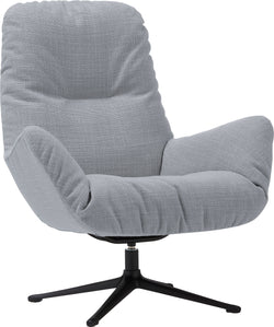 ANDRES Fauteuil - Gris clair / L: 83.0 cm x P: 94.0 cm x H: 97.0 cm