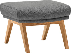 ANDRES Hocker - Grau / B: 51.0 cm x T: 40.0 cm x H: 41.0 cm