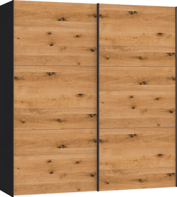 MODUL Schwebetürenschrank - Wildeiche / B: 203.0 cm x T: 65.0 cm x H: 220.0 cm